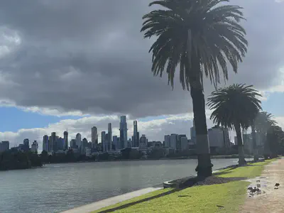 Albert park and city skyline